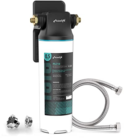 Frizzlife SW10 Unterbau-Wasserfiltersystem, NSF/ANSI 53&42-zertifiziert, Reduziert 99,99% Blei, Chlor, schlechten Geschmack und Geruch, Direktanschluss, 8K Gallonen, hohe Kapazität, 0,5 Mikron