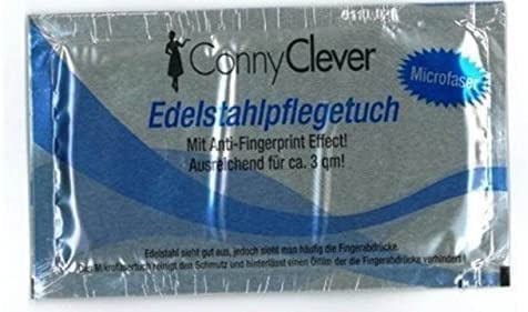 Conny Clever Edelstahlpflegetuch Mikrofasertuch + Dupont Tücher
