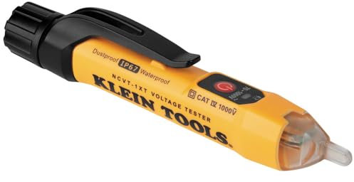 Klein Tools NCVT1XT Voltage Tester, Non-Contact Low Voltage Tester Pen, 70V to 1000V AC, Durable IP67 Tester is Dustproof and Waterproof