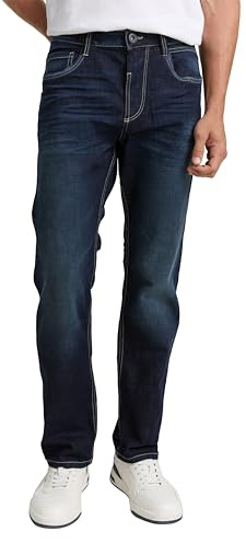 TOM TAILOR Herren 1013423 Trad Relaxed Jeans, 10120 - Used Dark Stone Blue Denim, 32W / 32L EU