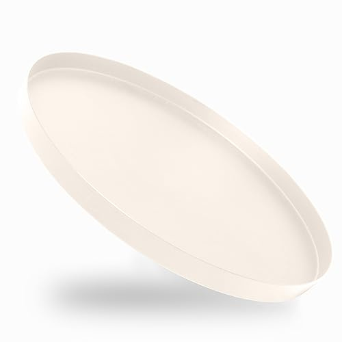 draadwerk® Deko Tablett Creme Ø 30 cm | Serviertablett aus Metall | Dekoteller rund | Home & Living Dekoration