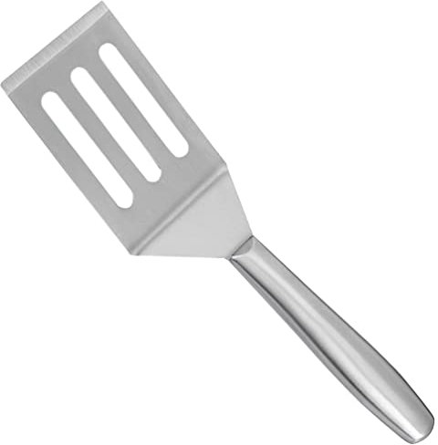 Luxshiny Spatule à steak en métal fendue antiadhésive - Accessoire de cuisson pour pizza - Spatule à poêle - Spatule tournante - Accessoires de cuisine - Pelle à pizza portable en acier inoxydable