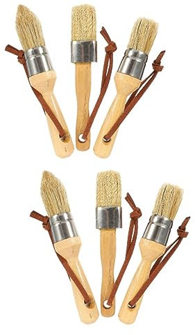 STOBOK 2 Sets Ergonomische Malwerkzeuge Komfortabler Griff Pinselset Mit Holzgriff Für Aquarell-Kreide-latexfarben 3 Stück X 2