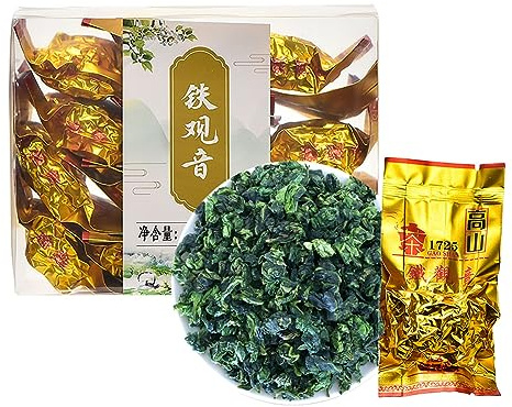 Plant Gift - [A] Fragrant TieGuanYin Oolong Tea, WuLong Tea Loose Leaf Wu Long, Origin of AnXi,FuJian,Chinese (7g*12Packs) 84g/2.96oz