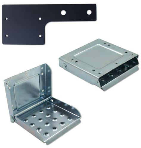 XIMPLIO Universal Klappbare Trittstufe Auftritt AHK 2- Loch mit Lochabstand von 90 mm Flanschkugel Anhängerkupplung (verzinnkz)