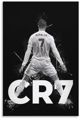 Fußball-Poster Cristiano Ronaldo (44), Wandkunst, Poster, Schriftrolle, Leinwand, Gemälde, Bild, Wohnzimmer, Dekoration, Zuhause, 20 x 30 cm