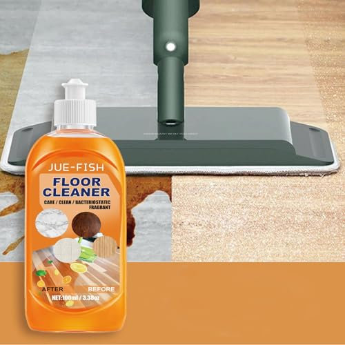 Limpiador de suelos, limpiador de suelos multisuperficie, limpiador de suelos de pulimento de vinagre multisuperficie, sin rayas ni residuos, limpia y brilla suavemente, limpiador doméstico de 100 ml