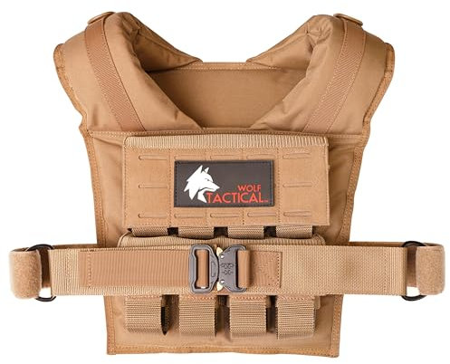 Wolf Tactical Gewichtsweste für Herren, 15,9 kg, Krafttraining, taktische Gewichtsweste, Hellbraun