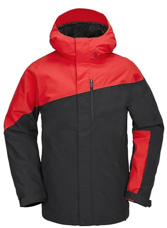 Volcom Giacca da sci invernale da uomo Primry Insulated Snowboard, Cremisi, Small