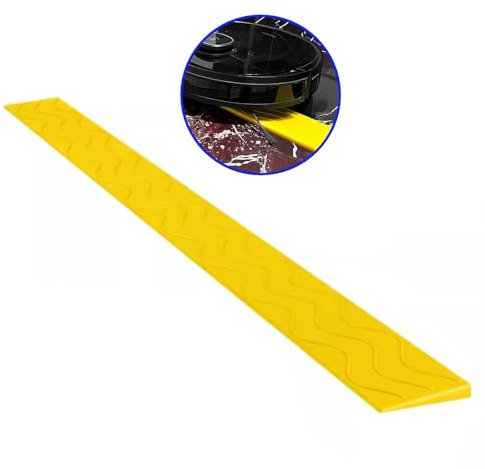 Rollstuhlrampe Aus Umweltfreundlichem Kunststoff, Elastisch Zur Anpassung An Steigende Schwellenrampen, Mit Rutschfester Oberfläche, Geeignet Für Rollstuhlschwellen, Türen Und Badezimmer(Yellow,5*12cm