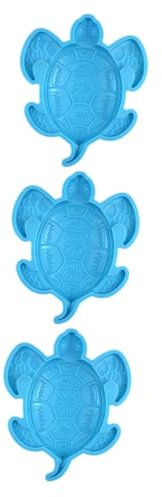 NUOBESTY 3 Piezas Plantilla De Tortuga Escultura De Pared De Tortuga Molde Reutilizable Placa De Fundición De Bricolaje Moldes Para Hacer Decoración Gel De Sílice Blue