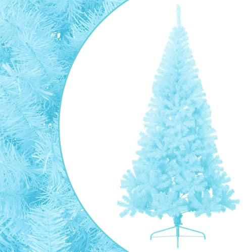 Carnavalife Árbol de Navidad Azul Celeste 150cm - Plegable 120cm/150cm/180cm - Para Invierno y Fiestas (Celeste, 150cm-450 Puntas)