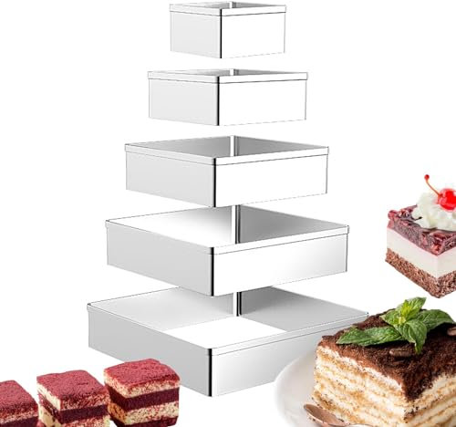 Stampo per biscotti in acciaio inossidabile, set di stampini per biscotti - Kit stampo per stampini per biscotti quadrati,Tagliabiscotti rettangolare in acciaio inossidabile per preparare biscotti, pa