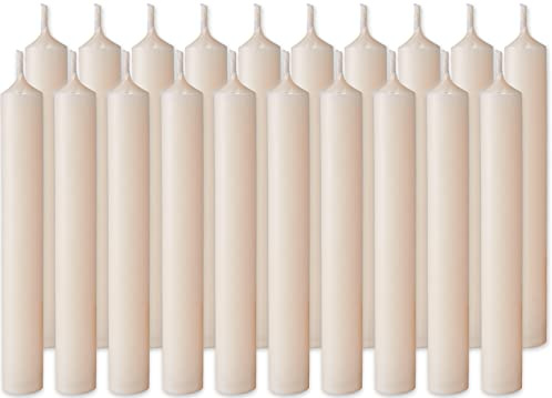 BRUBAKER 100 Stycken Födelsedagsljus 9,5 cm - Små Stearinljus för Födelsedag, Magi, Ritualer eller Festdekoration - Dekorationsljus med 1,25 cm Diameter - Ljusuppsättning - Stavljus - Champagne