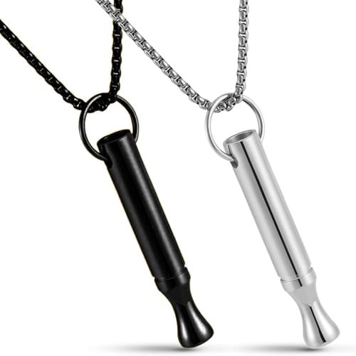 CATOR 2 Stück Rauchentwöhnung Kette,Halskette Gegen Angst, Stressabbau Halskette, Meditations Atemhalskette,Atmungshalsketten, Achtsame Atmung Halskette für Meditation Entspannung Beruhigung