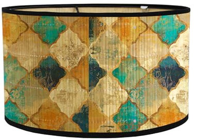 Ysislybin Paralume Vintage E27 per Lampada da Tavolo Applique Paralumi Decorativi Colorato Geometrico