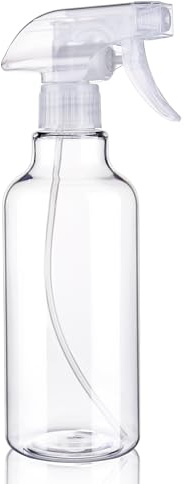 Hethyo 16.9oz/500ml Plastic Spray Bottles 1 Pack, Adjustable Mist/Stream | Refillable heavy duty spray containers for plants, cooking, hair care and household cleaning