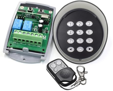 TIEOAXFT Wireless Keypad For Automatic Door/garage Door/swing Gate/sliding Gate Opener Remote Control And Receiver For Driveway