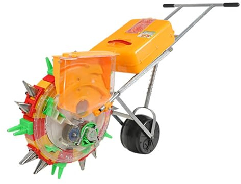 BAOJUHUIKANG 6 Mouths, Esparcidor de Semillas Manual Ajustable, Herramienta para Sembrar Semillas en el Jardín, con Tolva Transparente para Uso en Hogar y Pequeña Granja Plantador de Semillas