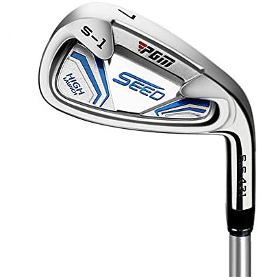 Hierros de golf #7 Loft de 36 grados para niños y niñas de 3 a 12 años, deportes para diestros, palo de golf, eje de carbono, deportes al aire libre (#7 (azul), edad 9-12)