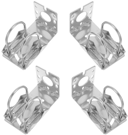TOBBOMEY 4pcs Type Antenna Pole Mount Brackets Outdoor Support Rack Kit for Attic Roof Wall Installation Alloy Pole Mounting Bracket for Weather Stations Electronics