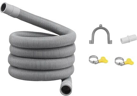 2X Juego De Extensión De Manguera De Desagüe Universal Lavadora 1,5 M, Manguera De Soporte