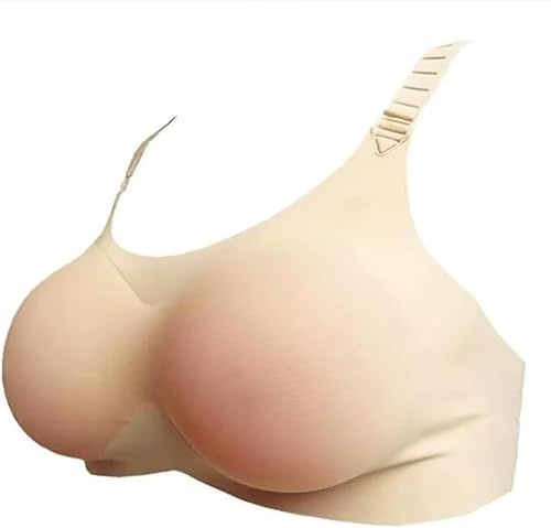 Tragbarer Silikon Fake Brüste Sex Spielzeug für Frauen Männer, Einteiliger mit künstlichen Brüsten Drei Größen erhältlich, Erotik Sextoys Crossdresser Transgender Cosplay（Hautfarbe-E）