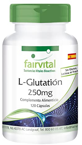 Fairvital | L-Glutathion 250mg - boite de 4 mois - VEGAN - 120 Capsules