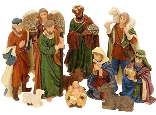 Générique 11 Figurines de Crèche de Noël - Nativité - Santons de Noël réalistes