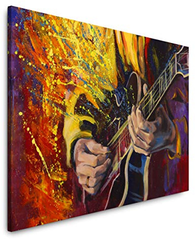 Paul Sinus Art Musiker Abstrakt 40 x 60 cm Inspirierende Fotokunst in Museums-Qualität für Ihr Zuhause als Wandbild auf Leinwand in