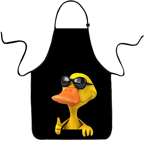 VIPbuy - Grembiule da cucina, con stampa animale, divertente, regolabile, impermeabile, per cucinare, barbecue, lavori artigianali Anatra