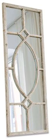 Loberon Spiegel Millery, antikweiß | einfach aufzuhängen, verspielter Shabby-Charme, Antik-Finish, Wohn-Accessoire, Deko-Objekt, Eisen, Spiegelglas