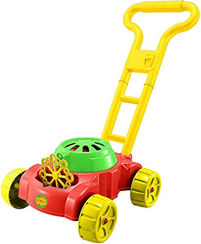 MantraRaj Bubble Lawn Machine Mower Push Along Toy Lawnmower For Kids And Toddlers Soapy Solution Included For Gift Birthday Party Wedding Garden Indoor and Outdoor Games