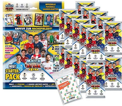 Topps Champions League EXTRA 2021/22 - Trading Cards - 1 Starter + 20 Booster