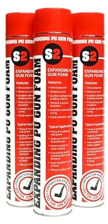 STICK2 PU Gun Foam Filler 750ml, 3 Cans | High-adhesion PU gun foam for filling, sealing and insulating gaps and cavities.