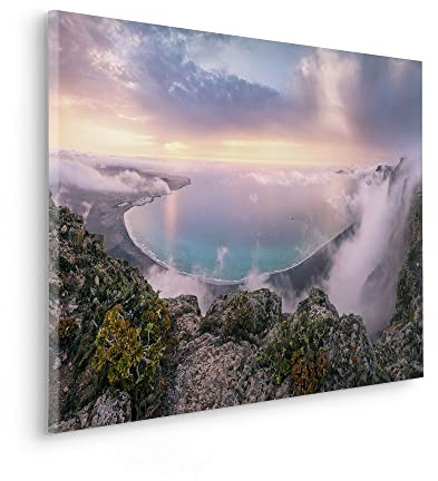 Komar Keilrahmenbild im Echtholzrahmen - Coastal Paradise - Größe 90 x 60 cm - Bild, Leinwandbild, Landschaftsmotiv, Wohnzimmer, Schlafzimmer