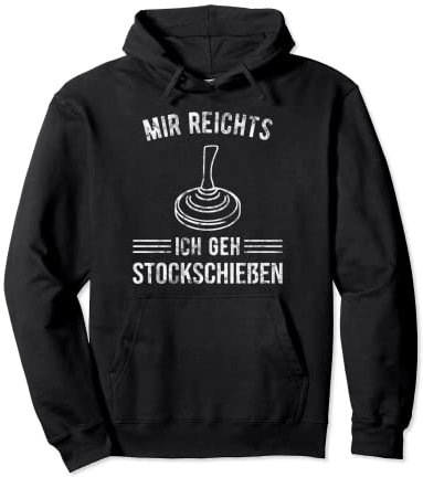 Eisstock Eisstockschießen Stockschießen Stocksport Geschenk Pullover Hoodie