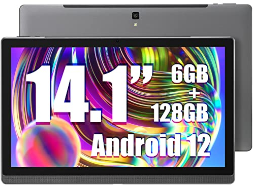MESWAO Tablet MES-B1, 14,1 pollici Android 12 Tablets con 1920 x 1080 IPS HD, Grande Display, 6 GB/128 GB, Batteria da 10000 mAh, ideale per produttività, intrattenimento e istruzione