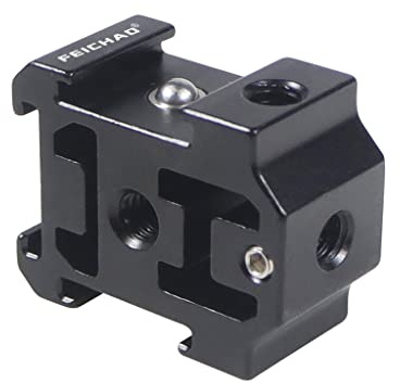 FEICHAO Adaptateur de fixation pour griffe de 6,35 mm vers 3 voies - Trou de vis anti-lâche pour appareil photo, flash, microphone, accessoires de photographie (version améliorée)