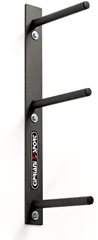 Cipriani Sport Rack de Poids en Acier Noir Modern (Noir, Mural)