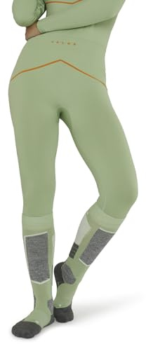 FALKE Damen Baselayer-Hose Maximum Warm Trend Funktionsmaterial Schnelltrocknend Thermo 1 Stück, Grün (Quiet Green 7378), M