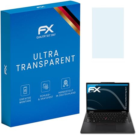 atFoliX Schutzfolie kompatibel mit Lenovo ThinkPad X13 Yoga Gen 4 Folie, ultraklare FX Displayschutzfolie (2X)