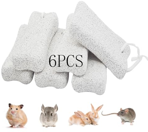 PINVNBY Lava Blocks for Rabbits,6 Pcs Chinchilla Chew Blocks Small Animals Grinding Teeth Stone Hamster High Calcium Chewing Toys for Rabbit Chinchillas Guinea Pig Rat Bunny