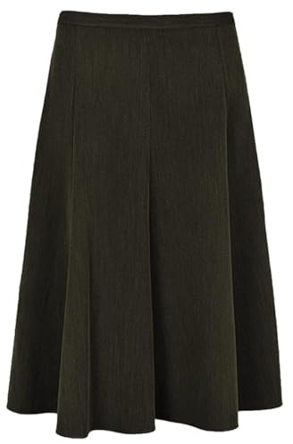 Zaif & Hari Womens 8 Panel Skirt Ladies Skirts Elasticated Waist 27 Inch Length Flared Skater Skirt Long Skirts for Women Plus Size 8-22 (Black,22)