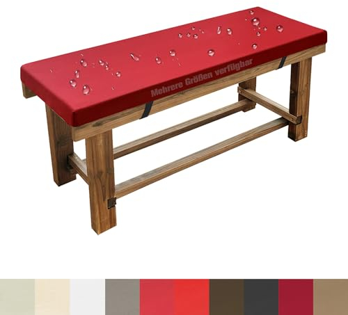 Lsjoaw Bankauflage 180X40X8CM Wasserdicht Sitzauflage Bankkissen Sitzkissen Gartenbank Auflage Schaukel Kissen für Gartenbank Schwingen Bankpolster Outdoor für Fensterbank Gartenkissen Rot