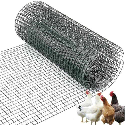 Malla de Alambre de Pollo, Malla de Aviario, Malla Metalica Malla Ganadera, Malla Electrosoldada para Proyectos de Bricolaje Valla de Aves de Corral Jaula de Pájaros Valla (Tamaño : 0.5mx1m, Color :