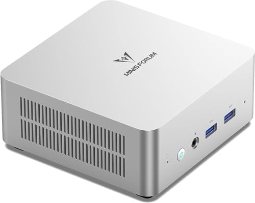 MINISFORUM UN1290 Mini PC, Intel Core i9 12900HK, 32GB RAM, 512 GB SSD, PC de Escritorio de 14 Núcleos/20 Hilos, HDMI 2.0/USB-C/DP 1.4, LAN RJ45 2.5G, 5 Puertos USB, Wi-Fi 6