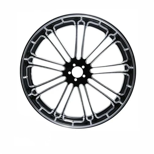 Motorrad-Radnabe 18'' 21'' 23'' 26'' Vorderrad Felge Dual Disc Hub Für Harley Für Touring Für Road King Für Street Glide Für Road Glide 2008-2020 Motorradzubehör(Color:Black-A,Size:18 inch)