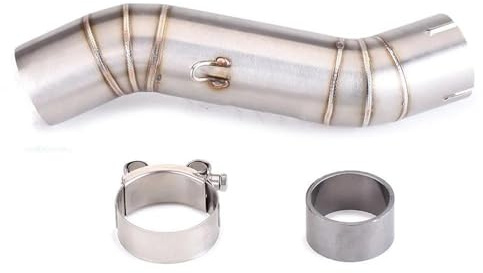 SKINII Pot Moto Pot Echappement pour CB500R CBR500R CB500F CB500X CBR400 2016-2022 Tuyau Liaison Intermédiaire D'échappement Silencieux Moto Pot d'échappement