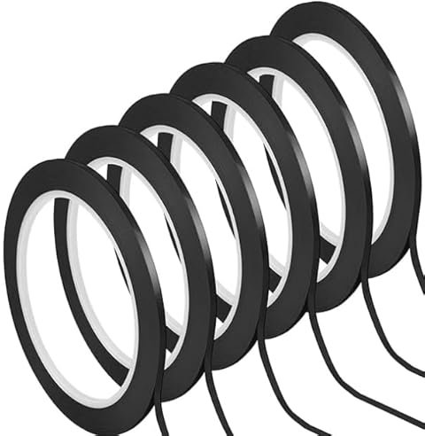 Schwarzes Isolierband, Klebeband, Washi Tape, Whiteboard Klebeband, Fineline Konturenband, Markierungsband, Art Liner, Dekorative Klebestreifen